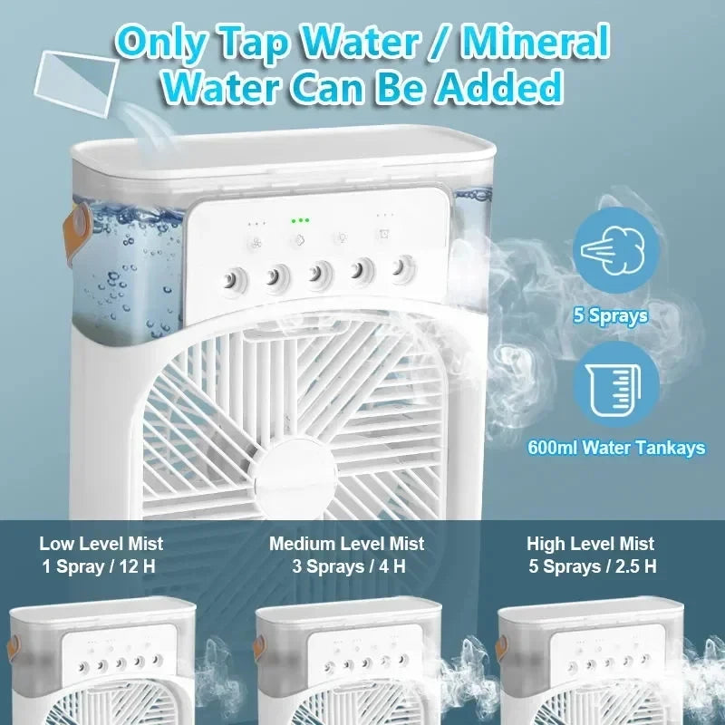 New 3 In 1 Fan Air Conditioner - Mini Air Cooler for Home & Office 🌬️✨