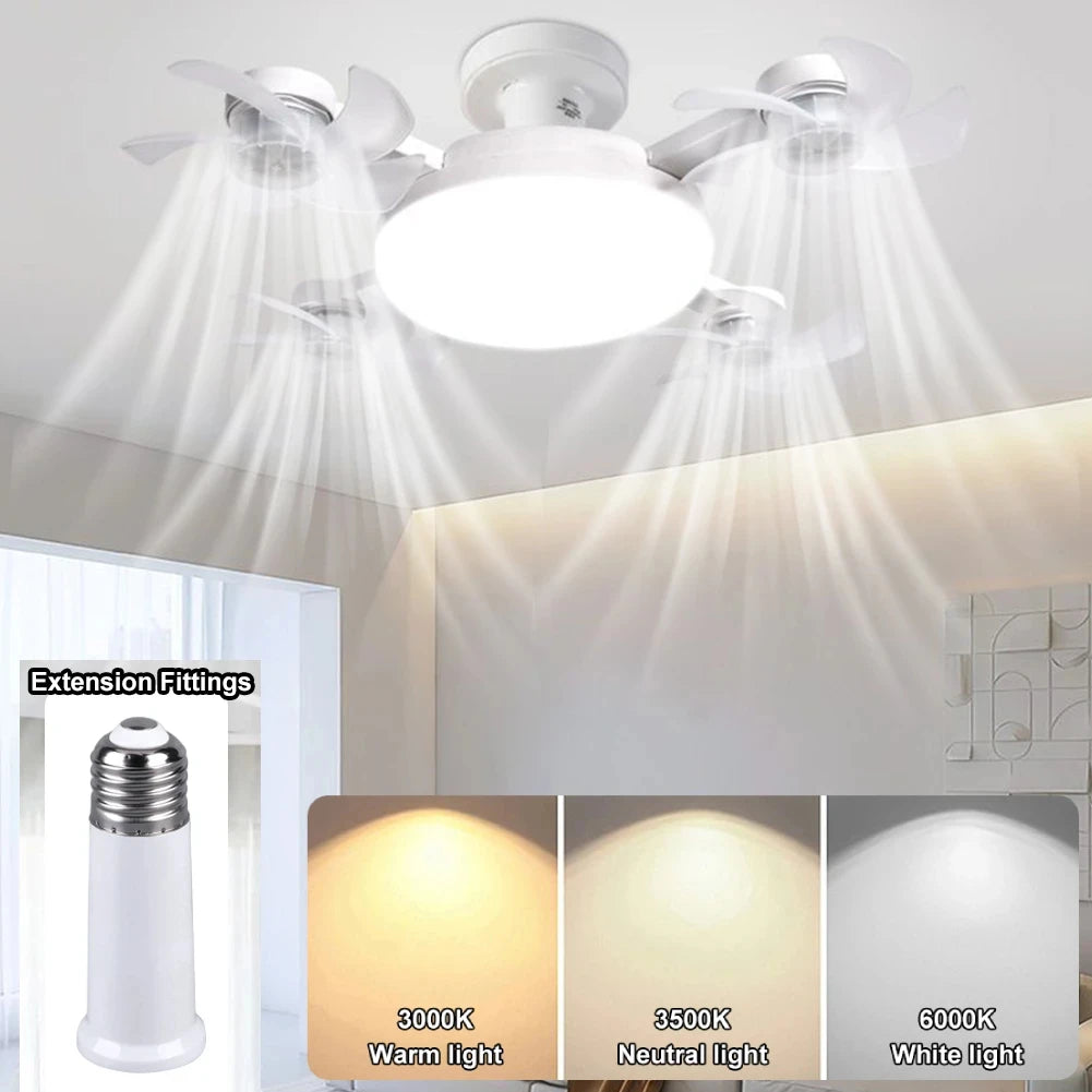 Creative Drone Ceiling Lamp Electric Fan with Light Remote Control E27