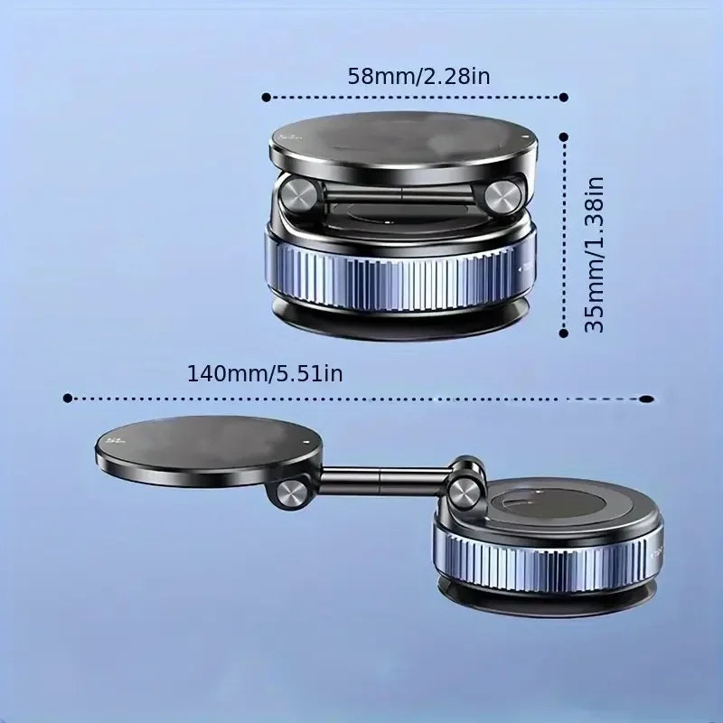 Vacuum Magnetic Phone Holder - MagSafe 360° Adjustable Suction Cup Stand 📱✨