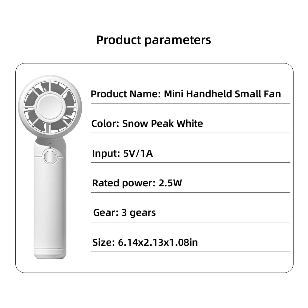 2025 USB Mini Fan - Rechargeable Portable Cooling for Office & Travel 🌬️✨