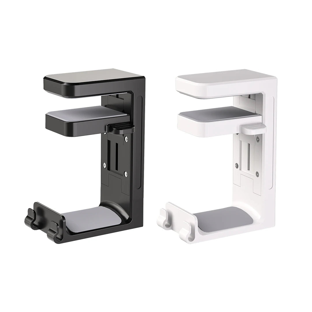 2-in-1 PC Gaming Headphone Stand - Adjustable Space-Saving Holder