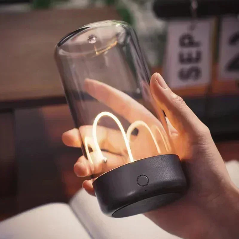 Portable Quantum Wire Ambient Magnetic Light - Rechargeable USB Night Light 💡✨