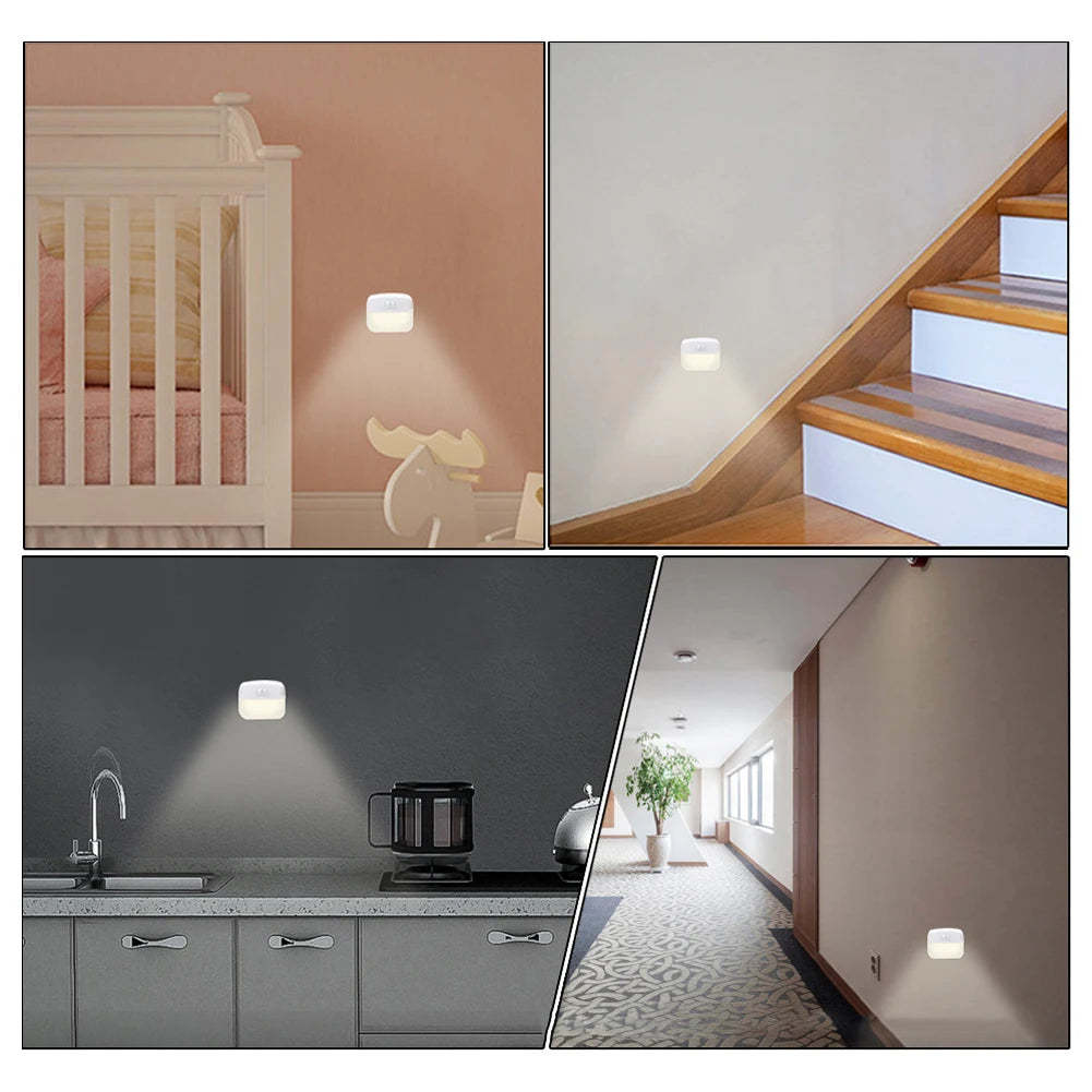 Motion Sensor LED Night Light - Auto ON/OFF Wireless Lamp for Home Lighting 🚶✨