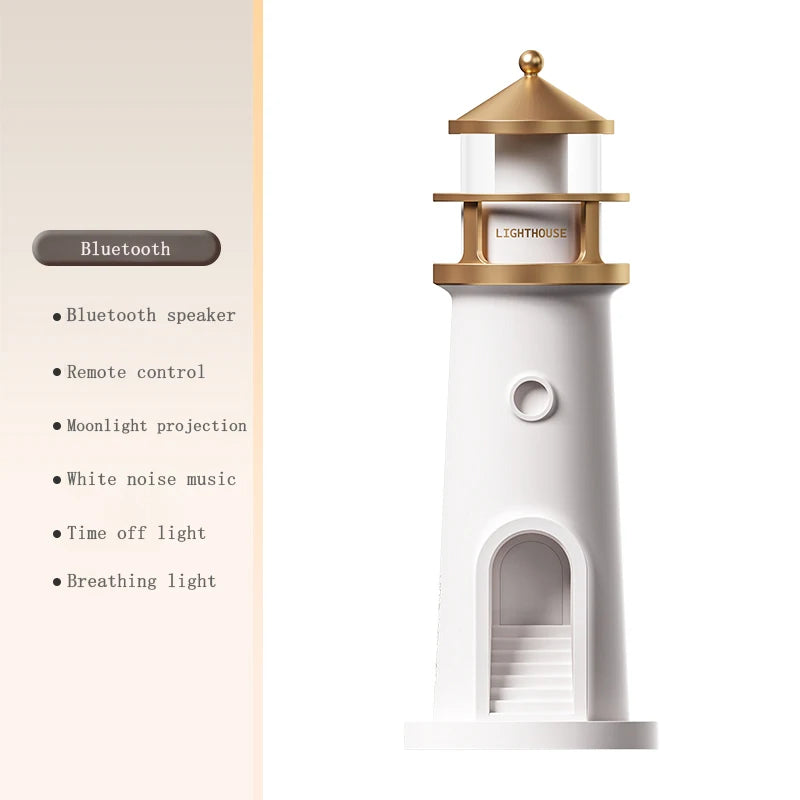 Floating Moon Lamp Projection Lighthouse Night Light with Bluetooth Speaker 🌙✨