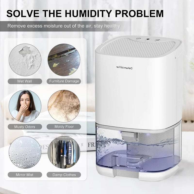 Air Dehumidifier Portable Mute Moisture Absorber - Fresh Air for Home & Office 🌬️✨