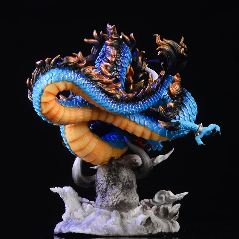 Epic 22cm One Piece Kaido Dragon Form GK Figure – Four Emperors with Lamp, PVC Action Model