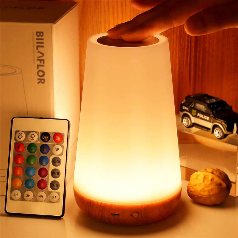 LED 13 Color Changing Night Light - Rechargeable RGB Touch Lamp 💡✨