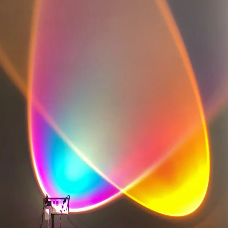 2PCS Sunset & Rainbow Light Projector - LED Night Lights for Aesthetic Room Decor 🌅🌈