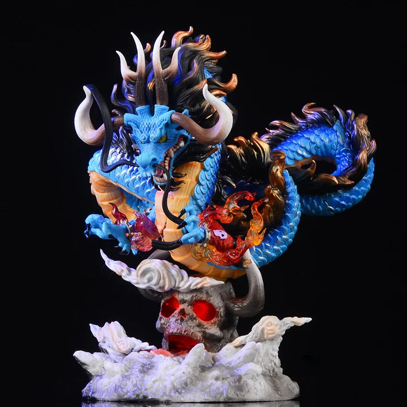 Epic 22cm One Piece Kaido Dragon Form GK Figure – Four Emperors with Lamp, PVC Action Model