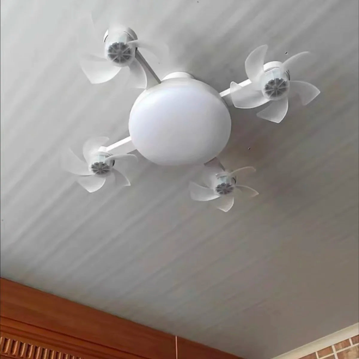 Creative Drone Ceiling Lamp Electric Fan with Light Remote Control E27