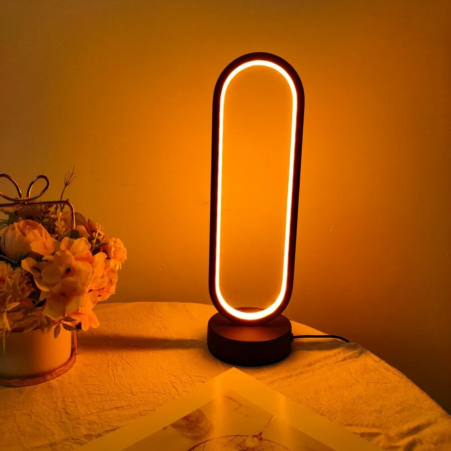 Ring Lamp Three-Color Dimming Bedside Lamp - LED Night Light for Bedroom 💡✨