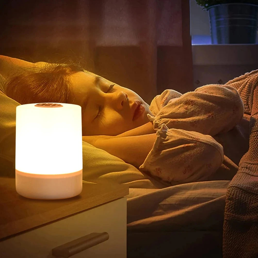 Touch Night Lamp - 3 Modes Dimmable Bedside Light with USB Charging 🌟✨