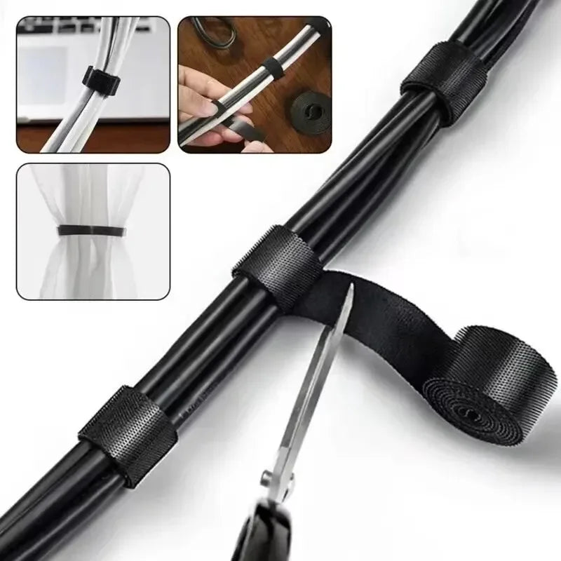1/5M Cable Organizer Wire Winder Tape – Ultimate Earphone & Mouse Cord Management Ties Protector for iPhone, Xiaomi & Samsung