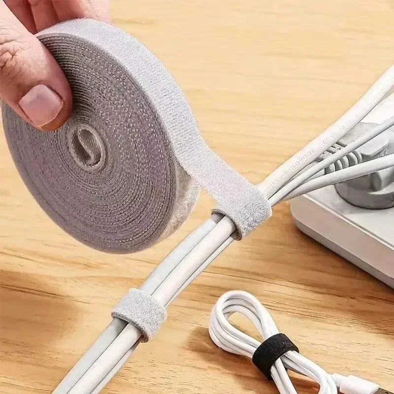1/5M Cable Organizer Wire Winder Tape – Ultimate Earphone & Mouse Cord Management Ties Protector for iPhone, Xiaomi & Samsung