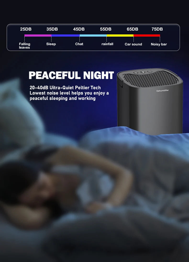 Air Dehumidifier Portable Mute Moisture Absorber - Fresh Air for Home & Office 🌬️✨