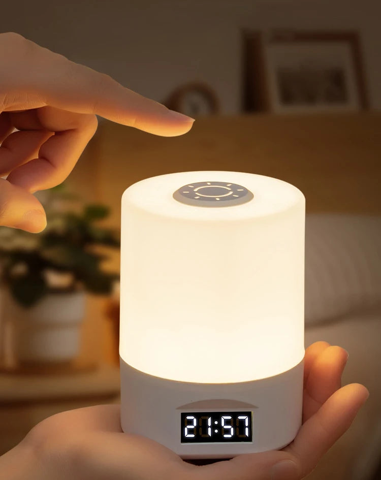 LED Night Light Clock - Touch Dimmable Bedside Desk Lamp for Kids & Adults 🕰️✨