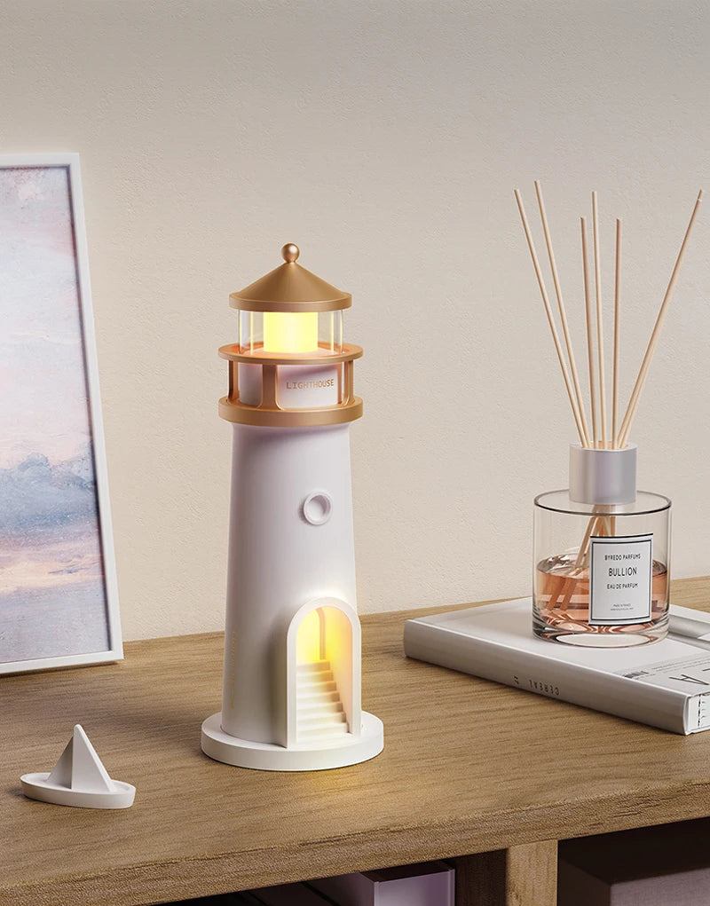 Floating Moon Lamp Projection Lighthouse Night Light with Bluetooth Speaker 🌙✨