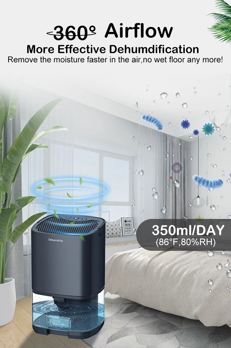 Air Dehumidifier Portable Mute Moisture Absorber - Fresh Air for Home & Office 🌬️✨