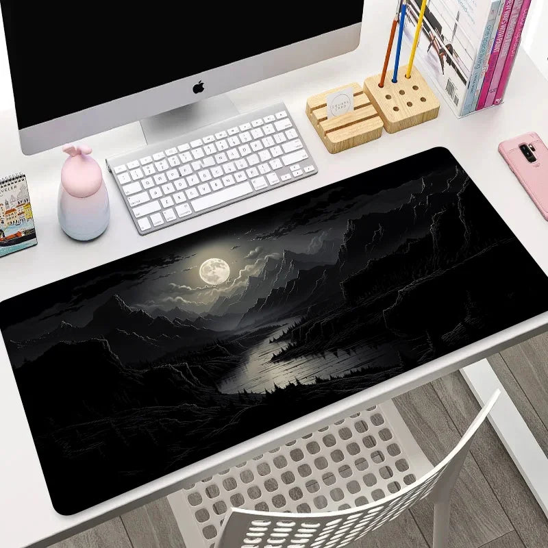 Night Moon Large Cool Mouse Pad – Premium Non-Slip Esports Desk Mat for Laptop & PC Gaming