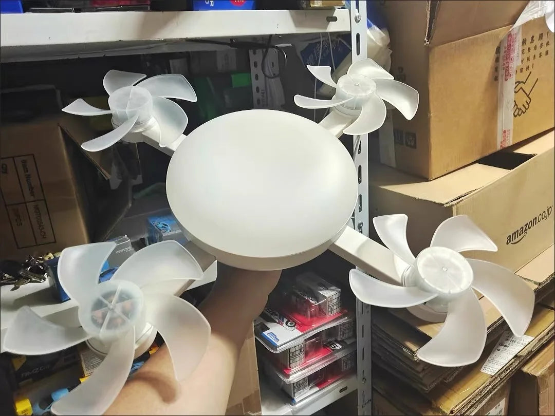 Creative Drone Ceiling Lamp Electric Fan with Light Remote Control E27