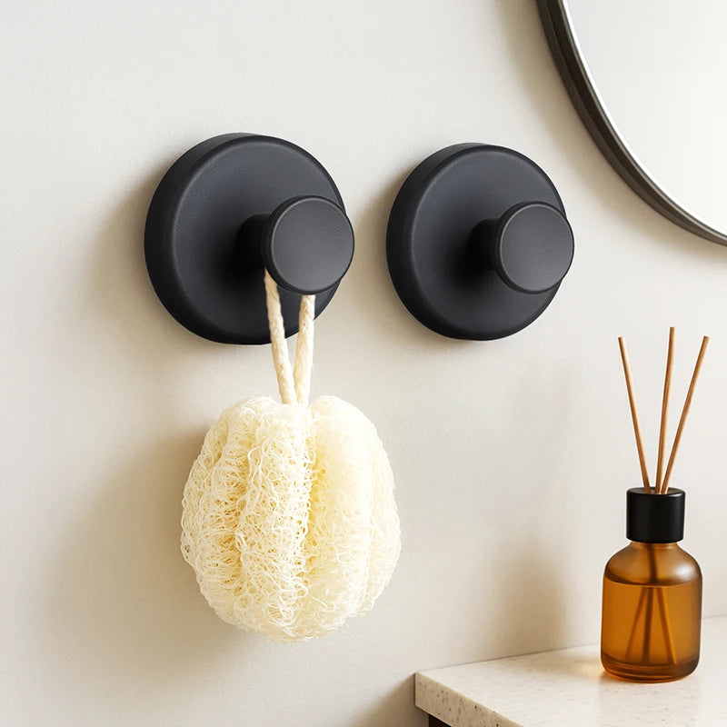 Strong Suction Cup Hook | Vacuum Lock Towel Holder, Waterproof & Reusable PP, No Drilling Required