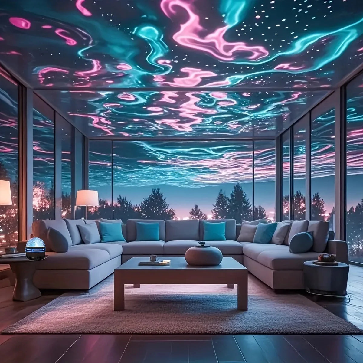 Water Ripple & Dreamy Aurora Projection Light - 7-Color USB Night Light 🌌✨