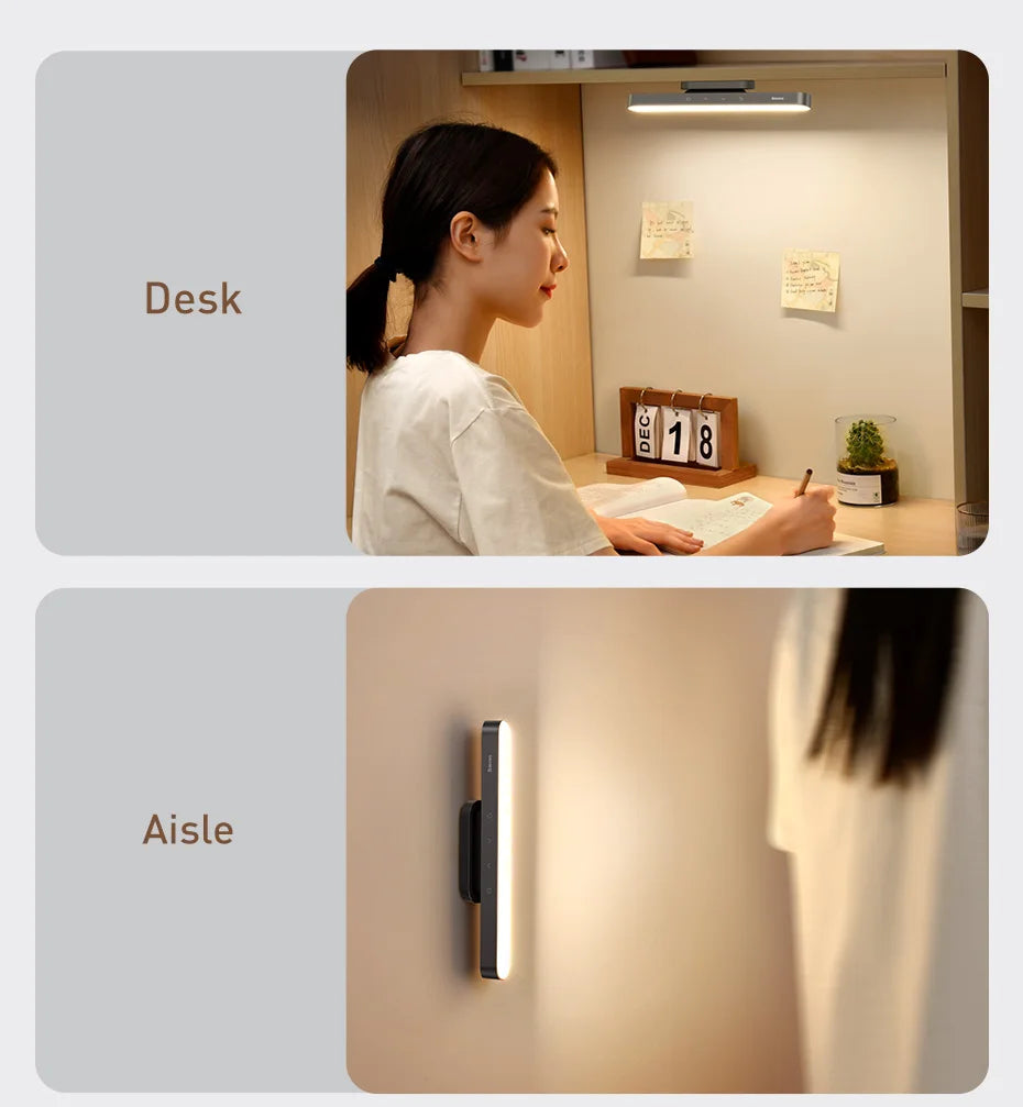 Baseus Magnetic LED Night Light - Stepless Dimming Table Lamp 💡✨