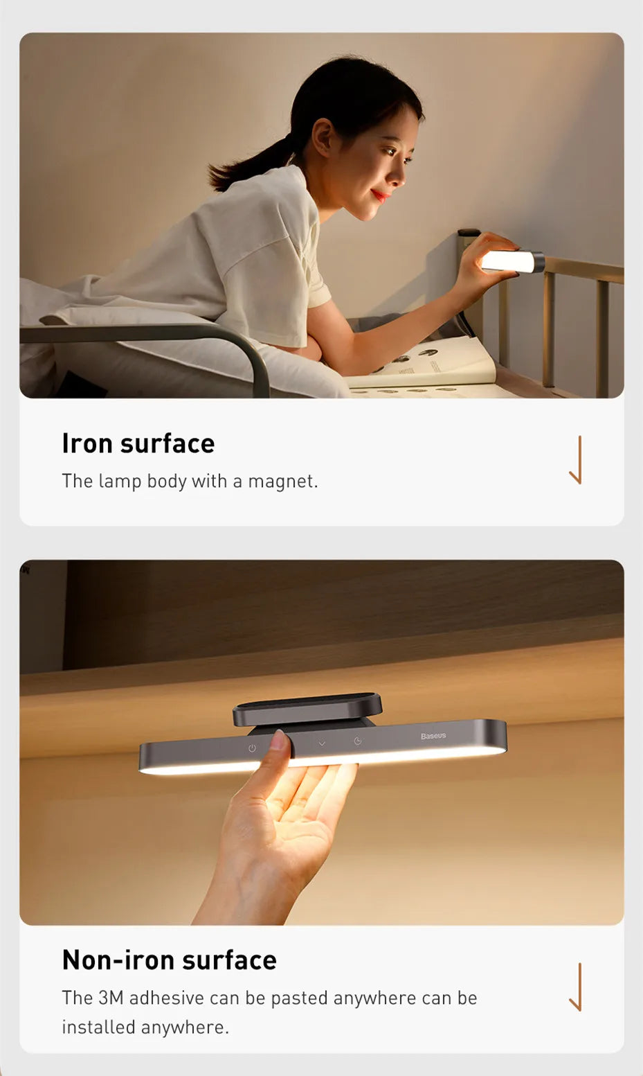 Baseus Magnetic LED Night Light - Stepless Dimming Table Lamp 💡✨