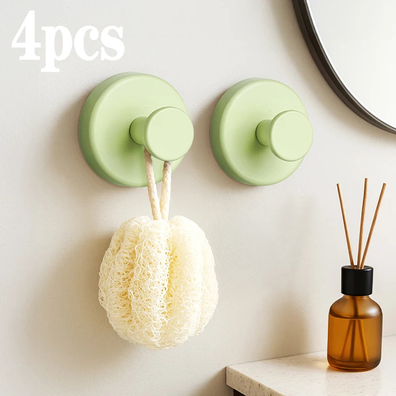 Strong Suction Cup Hook | Vacuum Lock Towel Holder, Waterproof & Reusable PP, No Drilling Required