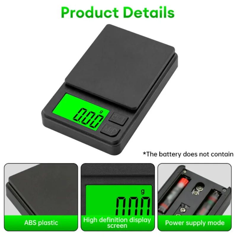 Precision Pocket Scale 1000g x 0.1g - Digital Mini Scale for Food, Jewelry & Travel ⚖️✨