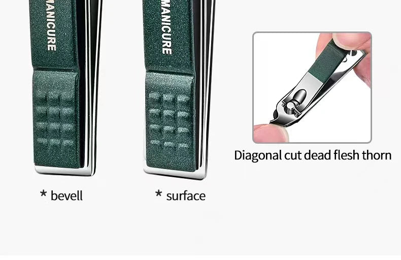 6-Piece Nail Clipper Set | Professional Stainless Steel Manicure Set for Finger & Toe, Portable Travel Case
