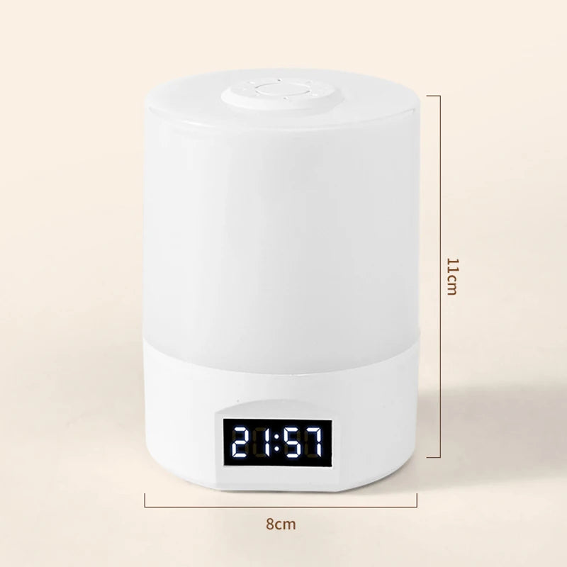 LED Night Light Clock - Touch Dimmable Bedside Desk Lamp for Kids & Adults 🕰️✨