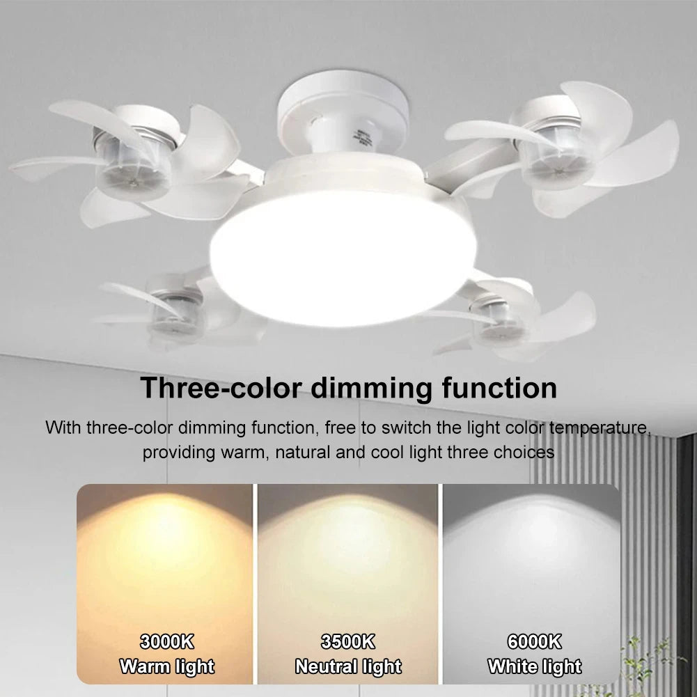 Creative Drone Ceiling Lamp Electric Fan with Light Remote Control E27
