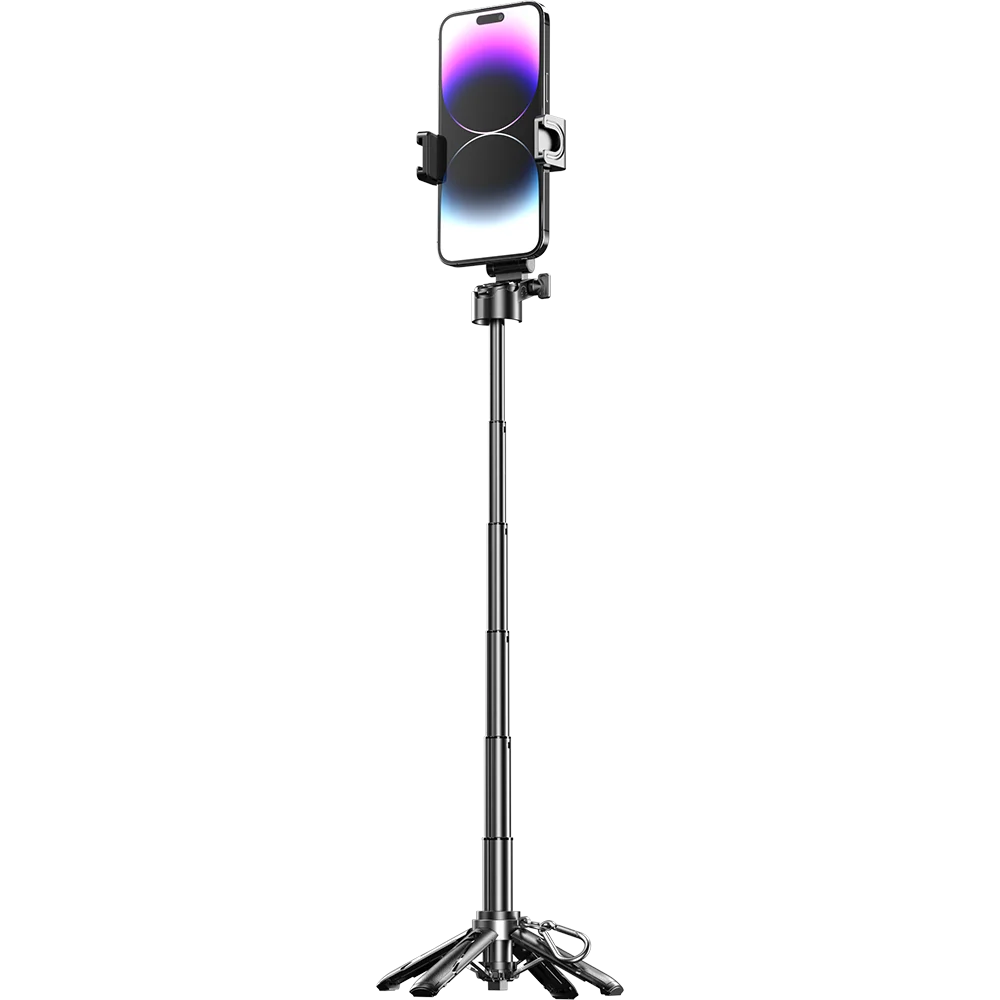 Mini Bluetooth Tripod Selfie Stick | Telescopic Aluminium Phone Holder, Portable & Foldable, Universal Compatibility for iPhone Samsung