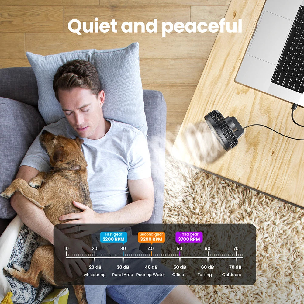 GAIATOP Mini USB Desktop Fan - Portable Cooling for Home & Office 🌬️✨