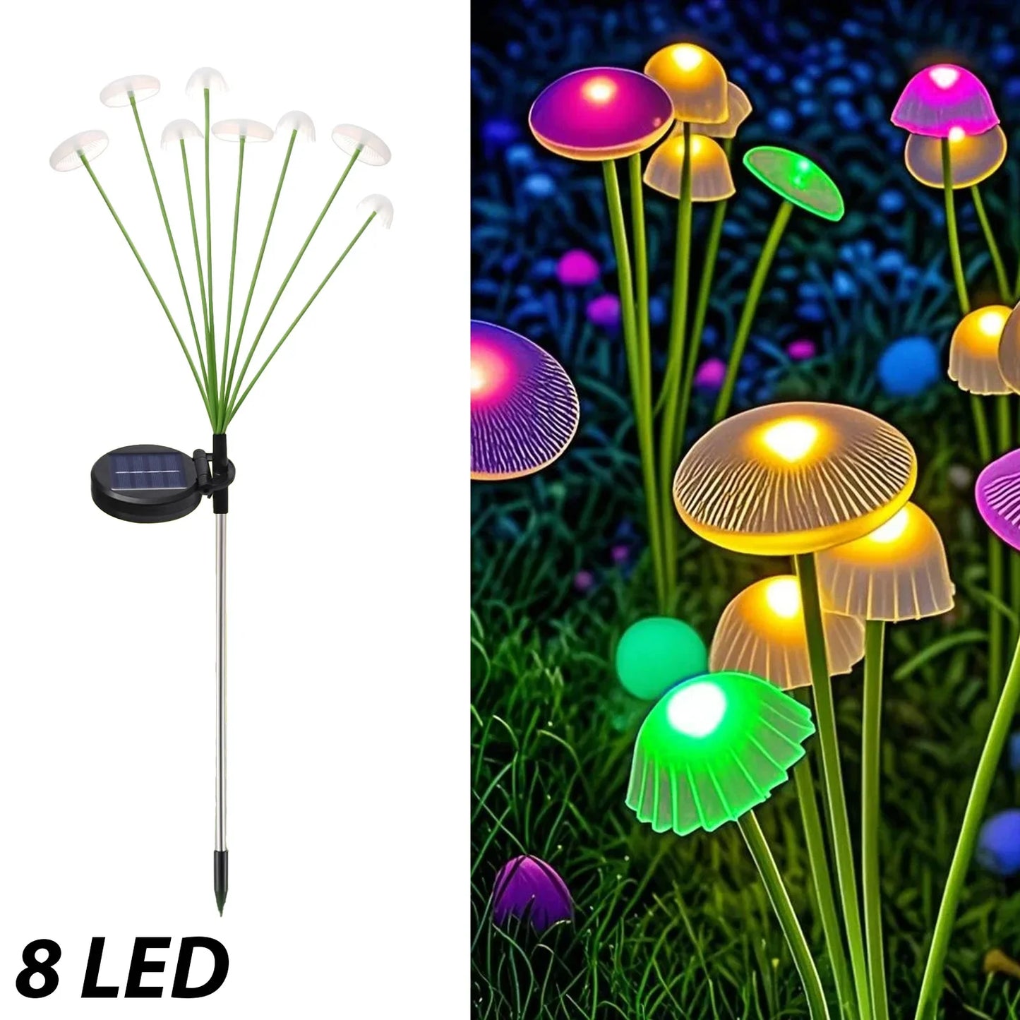 Solar Mushroom Lawn Lights - Waterproof LED Jellyfish Lamp for Garden Decor 🌼✨
