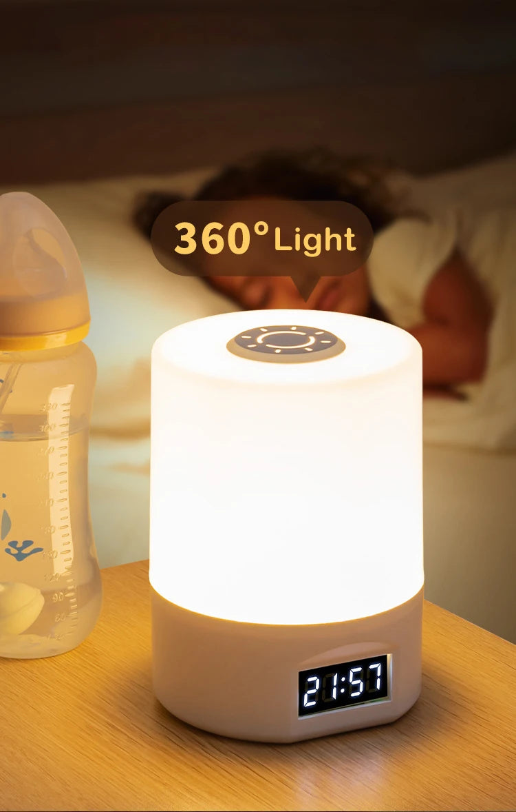 LED Night Light Clock - Touch Dimmable Bedside Desk Lamp for Kids & Adults 🕰️✨