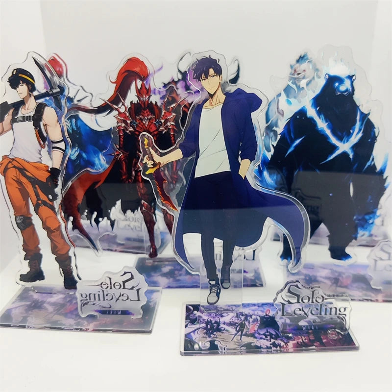 Anime Solo Leveling 15cm Acrylic Stand Sung Jin Woo Sung Jin Ah Yoo Jin Ho Action Figures Desk Model Plate Toys Room Decorations