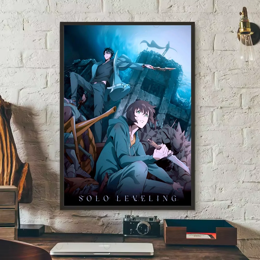 Stunning Solo Leveling Anime Poster HD Art – Waterproof Sticky Wall Décor for Your Living Room