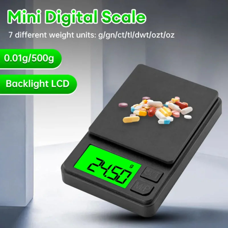 Precision Pocket Scale 1000g x 0.1g - Digital Mini Scale for Food, Jewelry & Travel ⚖️✨