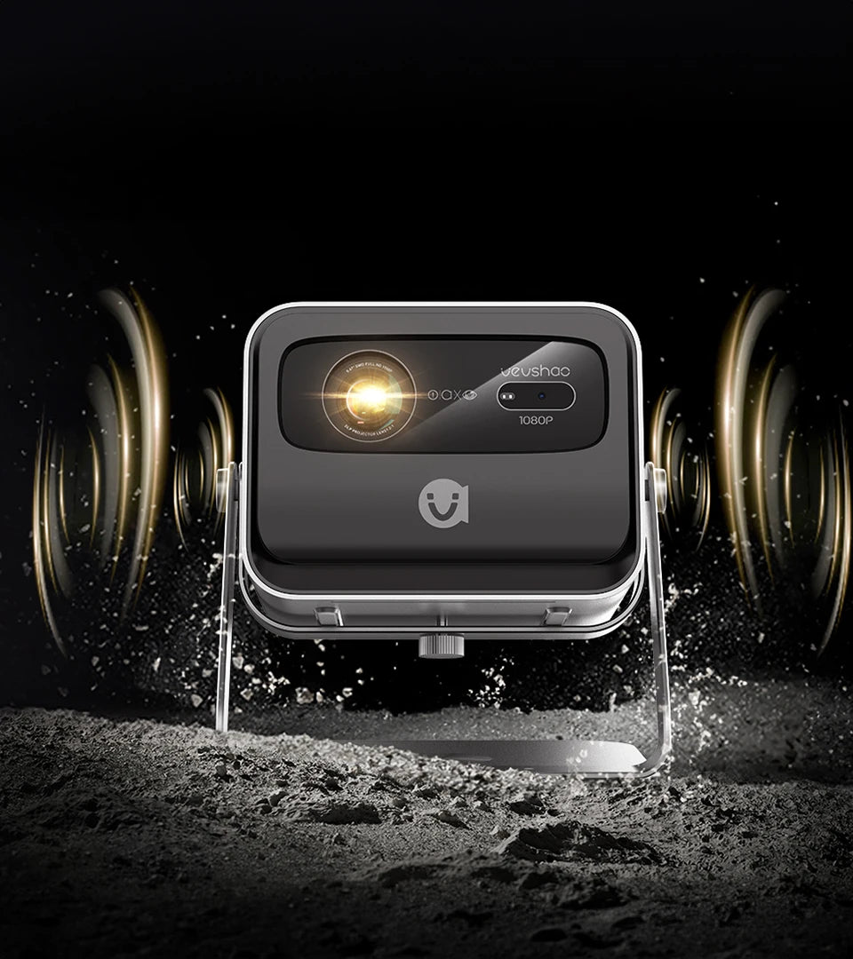 VEVSHAO V80 4K Projector Full HD1080P 2200 Anis Lumens Android 11.0 WiFi 6 Video Home Movie Theater Projectors with Base Stand