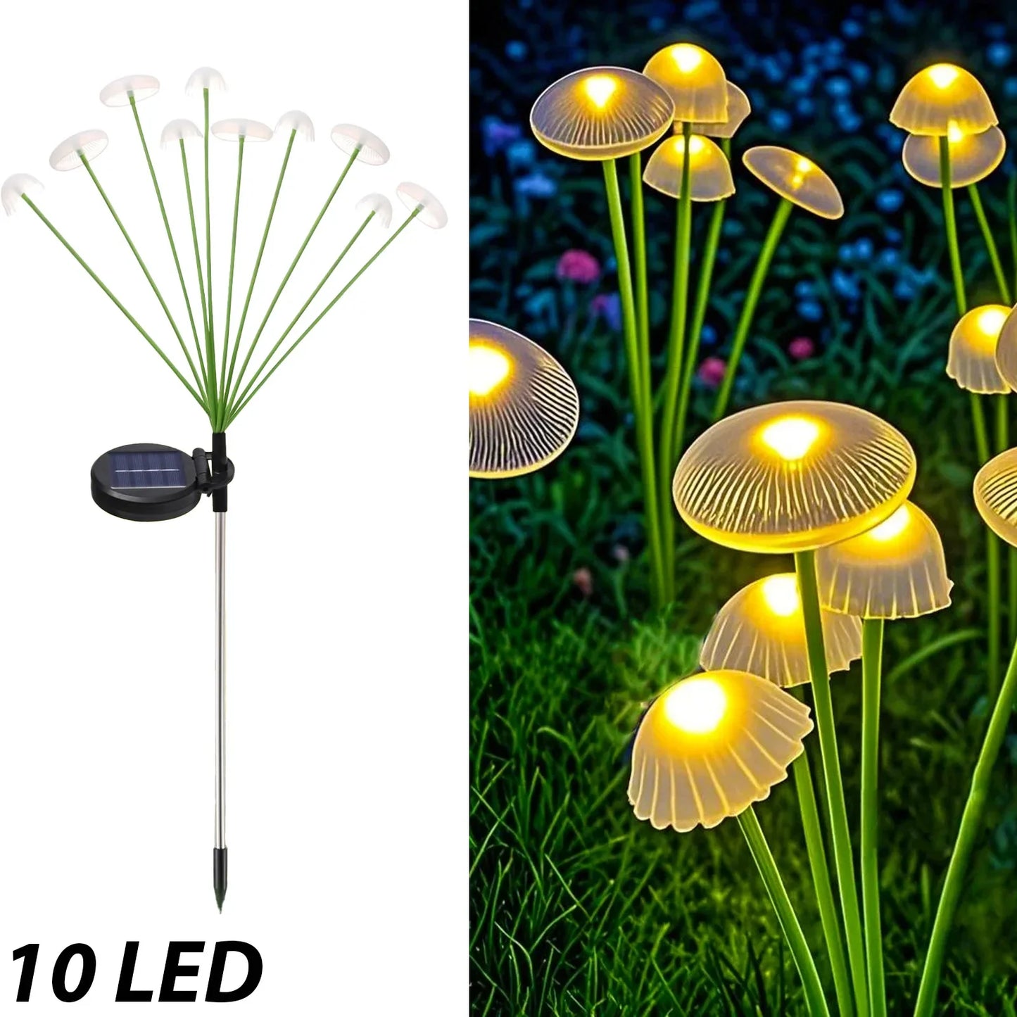 Solar Mushroom Lawn Lights - Waterproof LED Jellyfish Lamp for Garden Decor 🌼✨