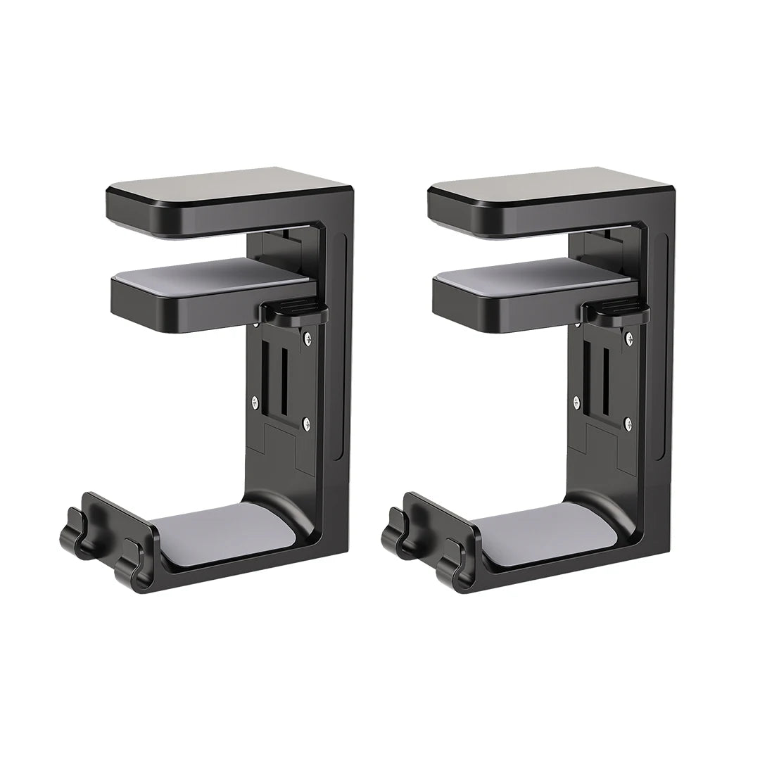 2-in-1 PC Gaming Headphone Stand - Adjustable Space-Saving Holder