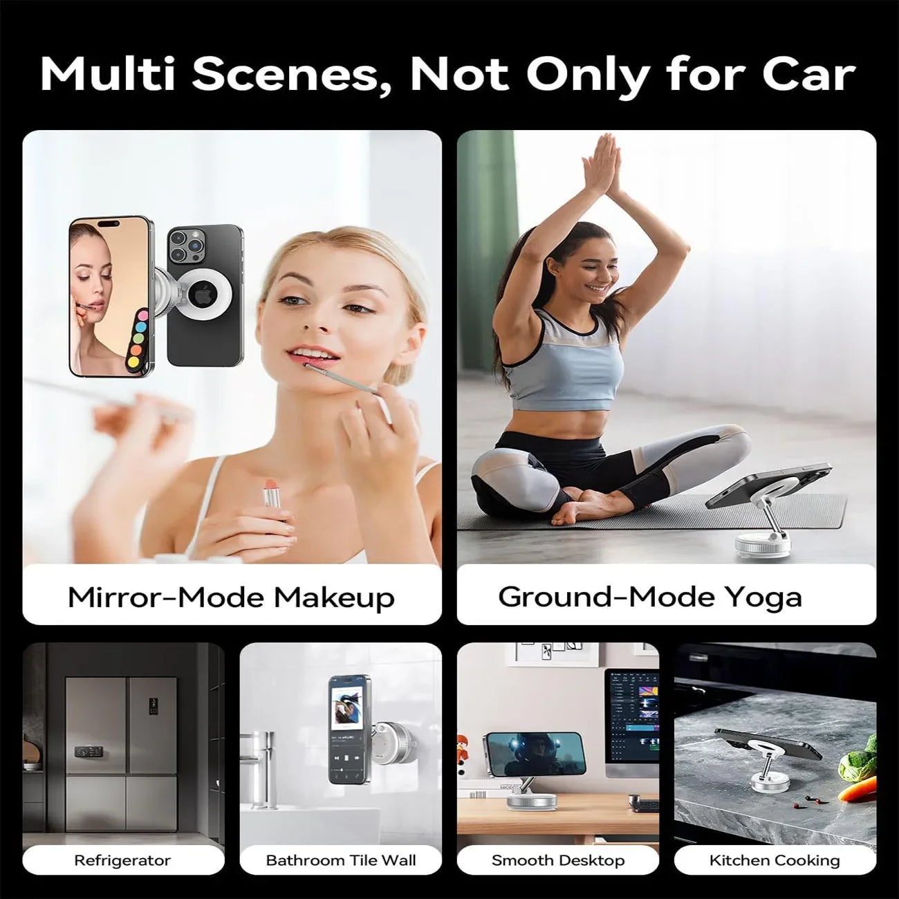 Vacuum Magnetic Phone Holder - MagSafe 360° Adjustable Suction Cup Stand 📱✨