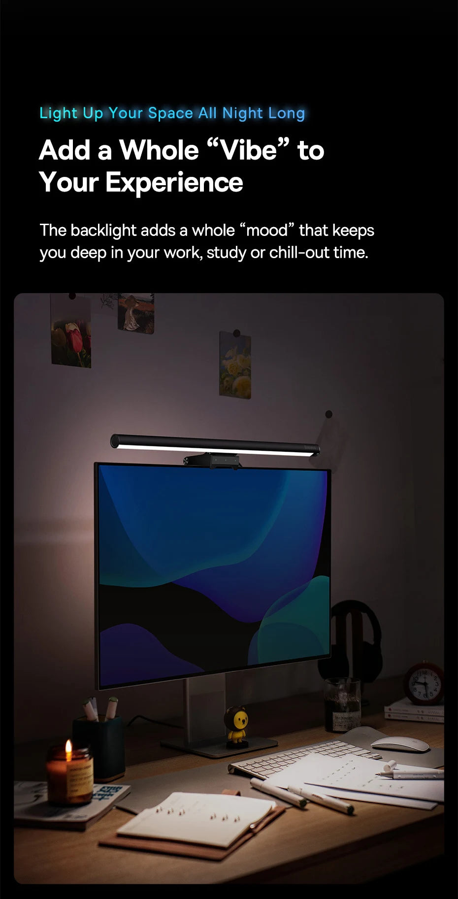 Baseus Screen Light Desk Lamp - USB Adjustable Monitor Light for Work & Study 💡✨