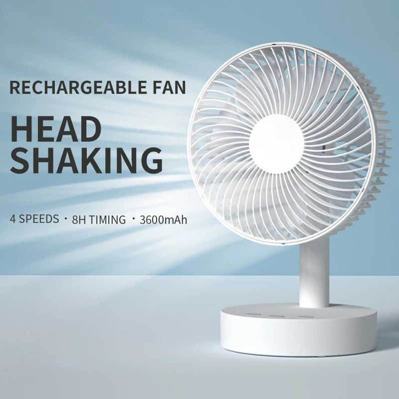 3600mAh USB Desk Fan on office desk