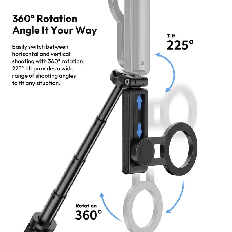 Magnetic Phone Tripod Selfie Stick for video calls