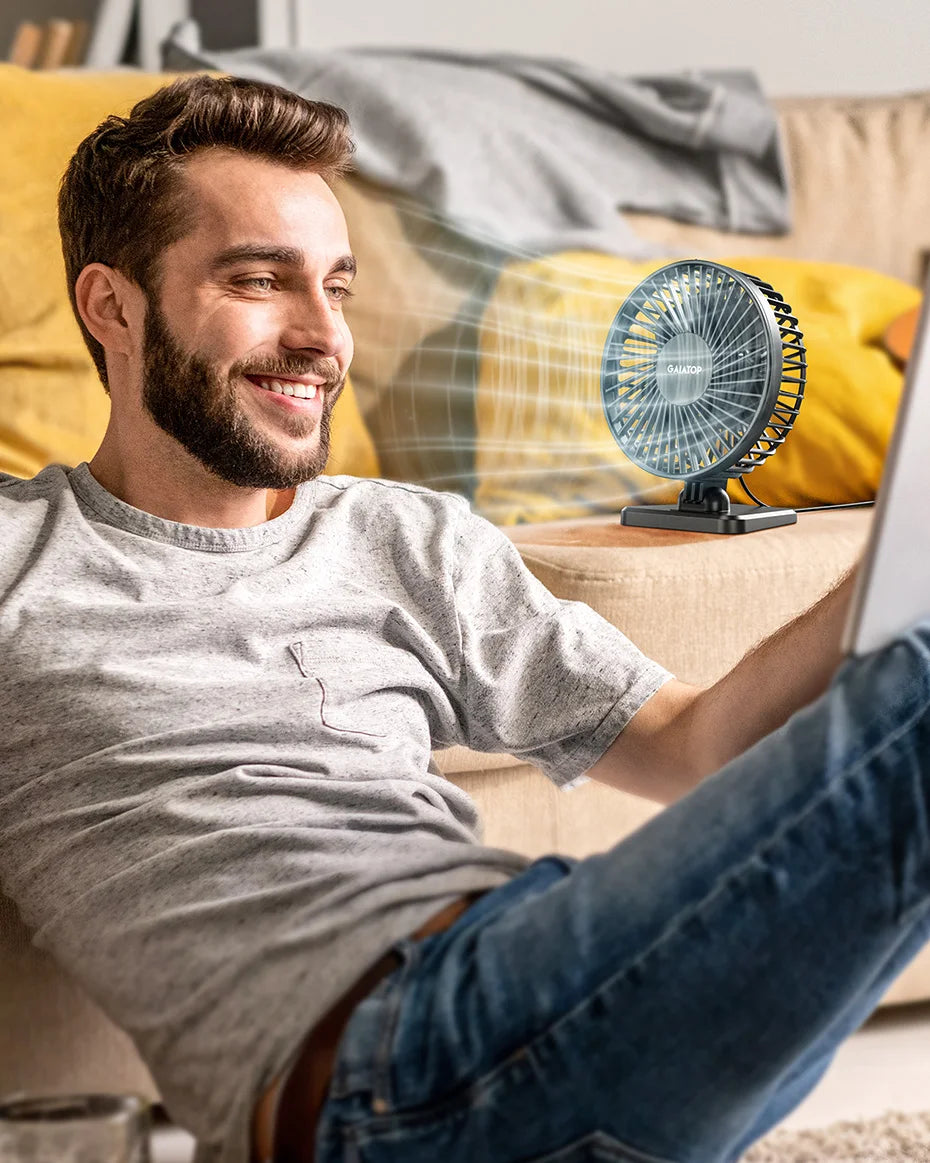 GAIATOP Mini USB Desktop Fan - Portable Cooling for Home & Office 🌬️✨