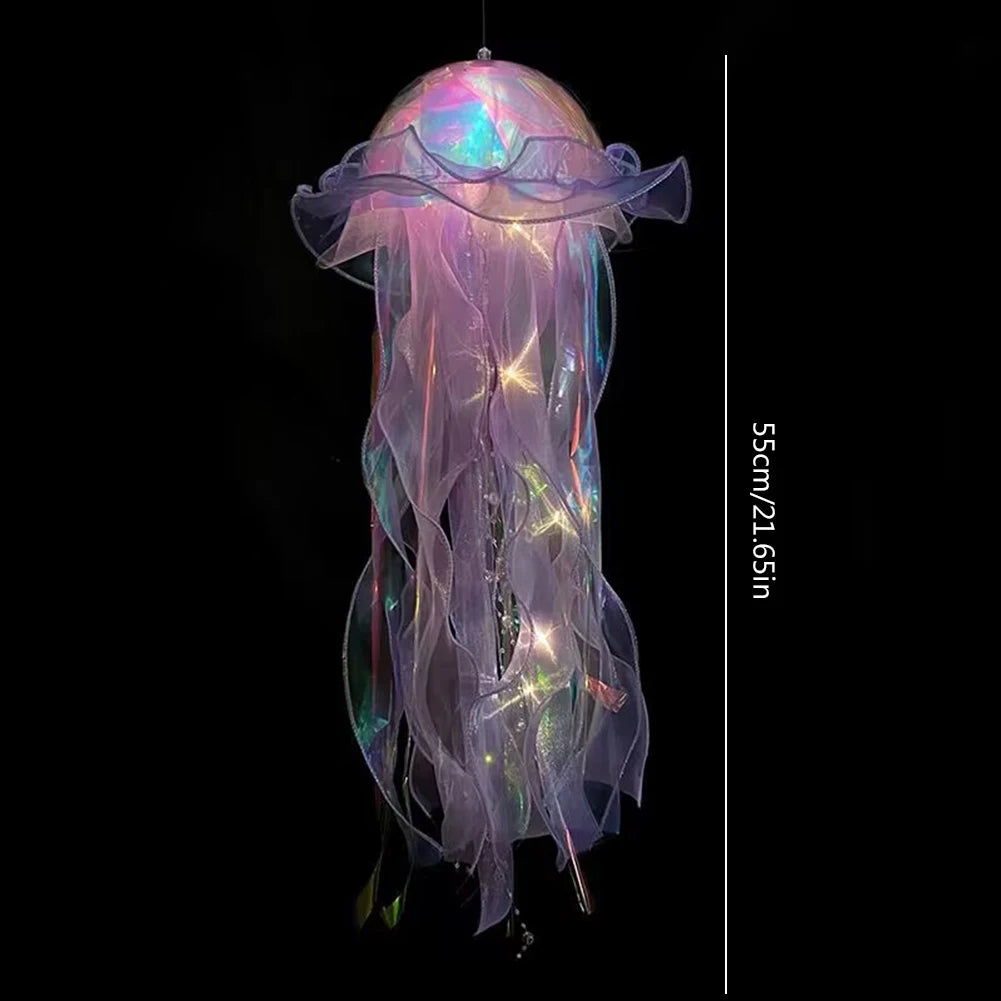 Jellyfish Lamp Portable Flower Lamp - Hanging Night Light & Wind Chimes 🪼✨