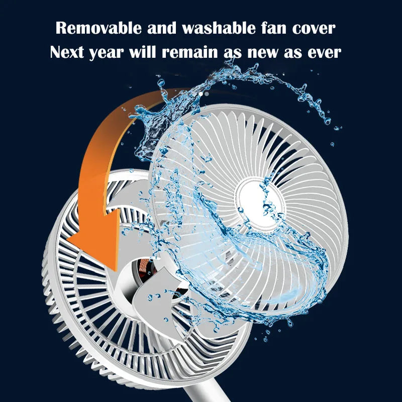 3600mAh USB Desk Fan - 4 Speed Adjustable Cooling for Home & Travel 🌬️✨